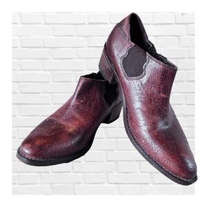 Wolverine Alice Genuine Leather Brown Womens Western Embossed Shooties Boot Shoe